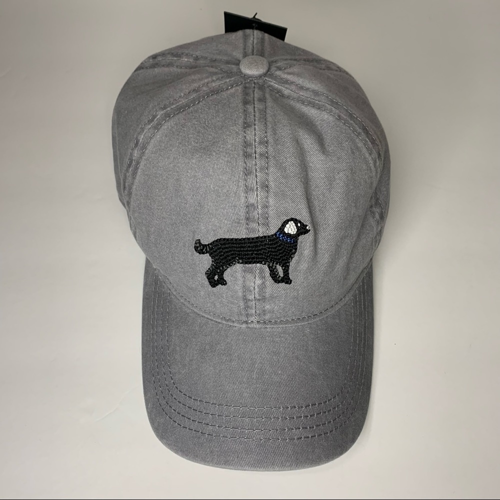 David and Young - Dachshund Embroidered Baseball Cap Grey Adjustable